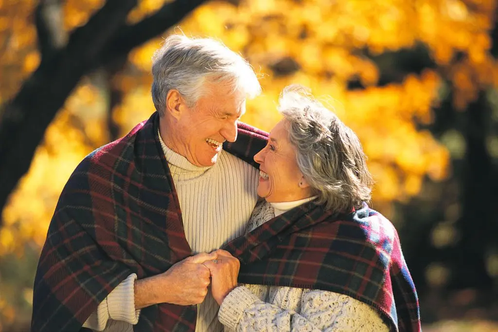 Senior citizens smile